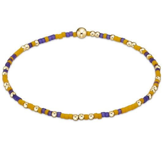 Hope Unwritten Bracelet |  Deep Purple-Golden Yellow