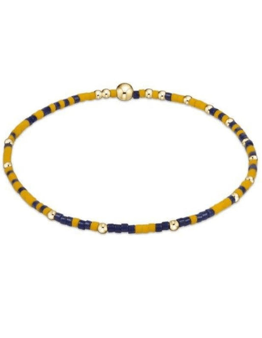 Hope Unwritten Bracelet | Golden Yellow-Matte Navy