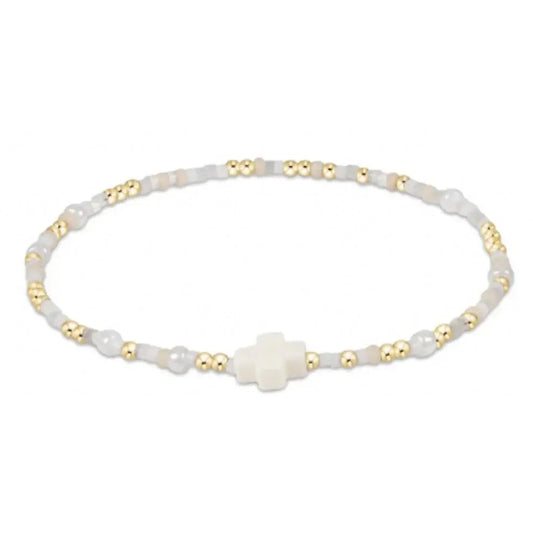 eNewton Hope Unwritten Signature Cross Bracelet | Call Me On My Shellphone