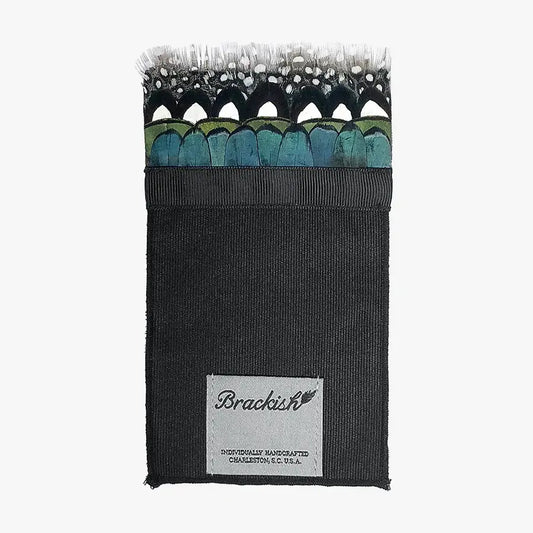 Brackish Big Bay Feather Pocket Square