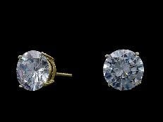 Diamondique Travel Stud Earrings | 3c Gold