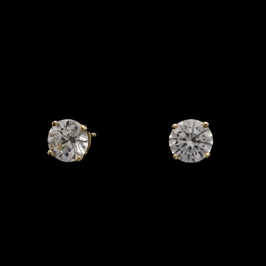 Diamondique Travel Stud Earrings | 1.5c Gold