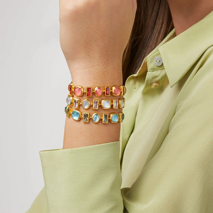 Antonia Gold Tennis Bracelet | Iridescent Clear Crystal
