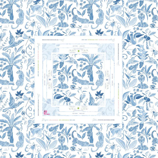 Mahjong Tablecloth | Amazon Blue