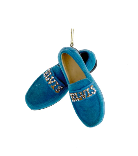 Elvis Blue Suede Shoes Ornament