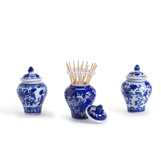 Mini Ginger Jar Pearl Toothpick Set