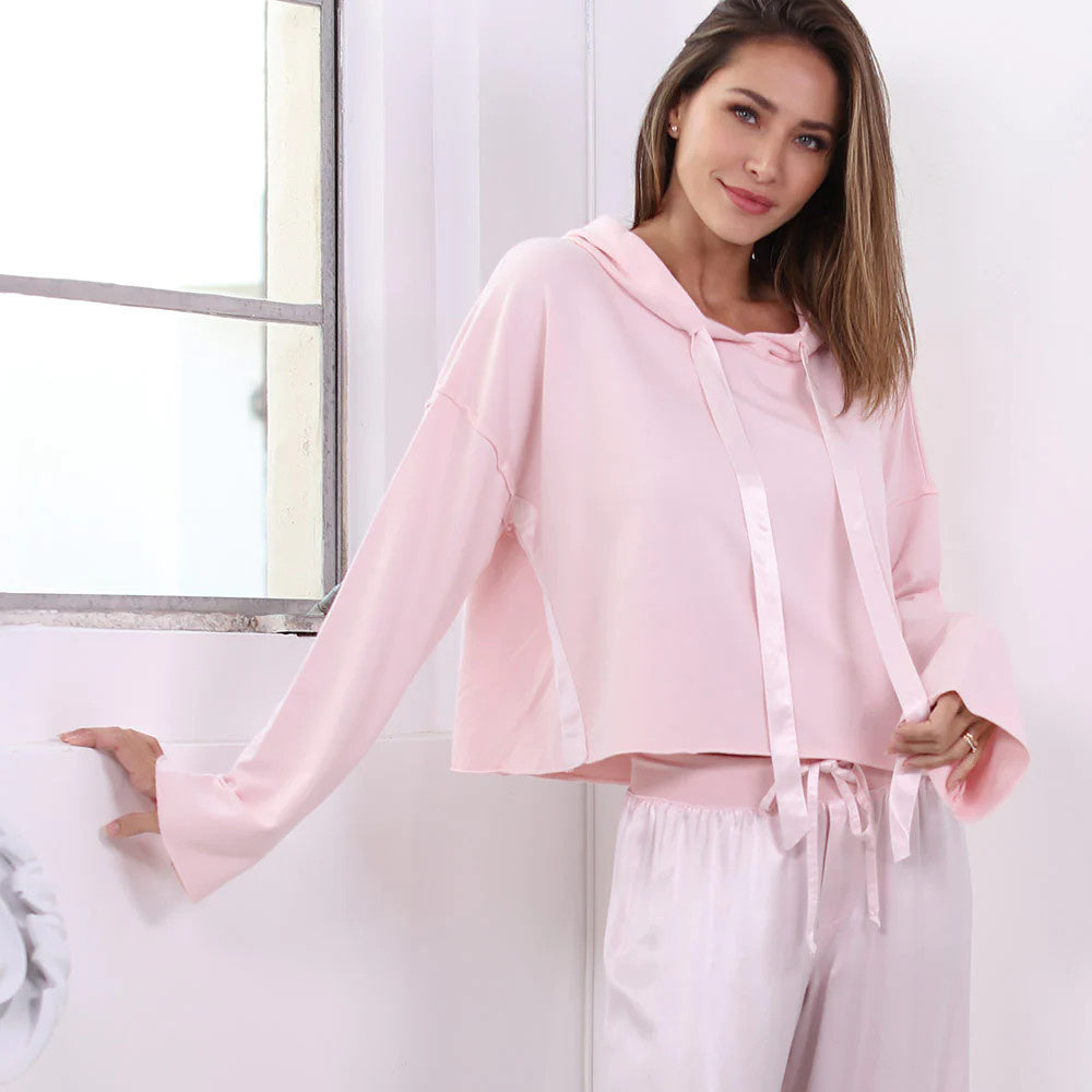 Bianca Satin Inset Hoodie |