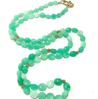 Smooth Chryso Bead Necklace