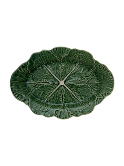Bordallo Pinheiro Cabbage Oval Serving Platter | 15in Green