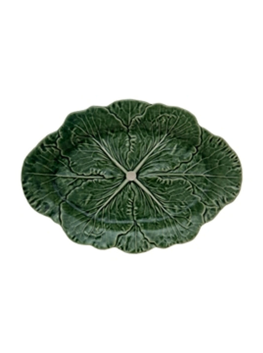 Bordallo Pinheiro Cabbage Oval Serving Platter | 15in Green