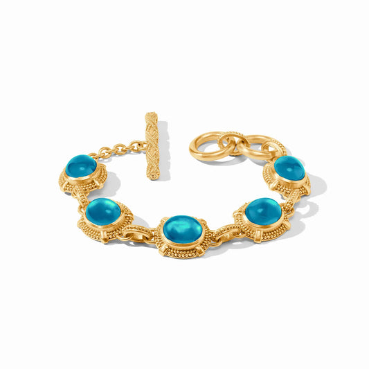 Cabochon Bracelet | 6.75-7.75in Iridescent London Blue