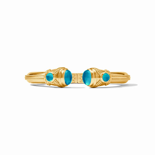Cabochon Demi Cuff Bracelet | Iridescent London Blue