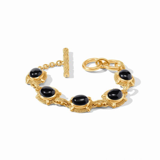 Cabochon Bracelet | 6.75-7.75in Obsidian Black