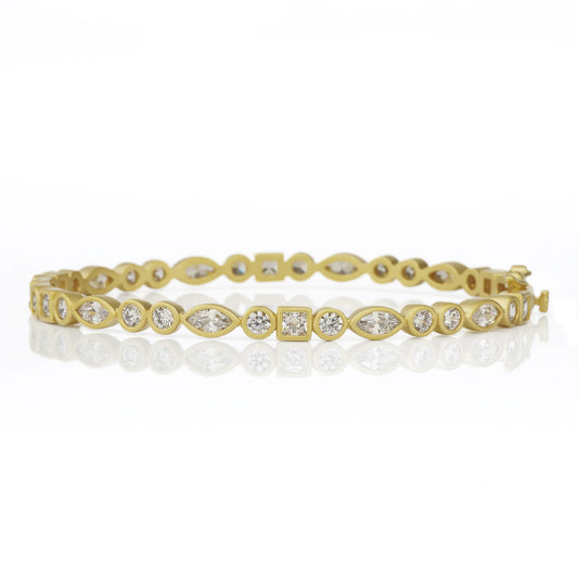 Signature Mixed Shaped Hinge Bangle