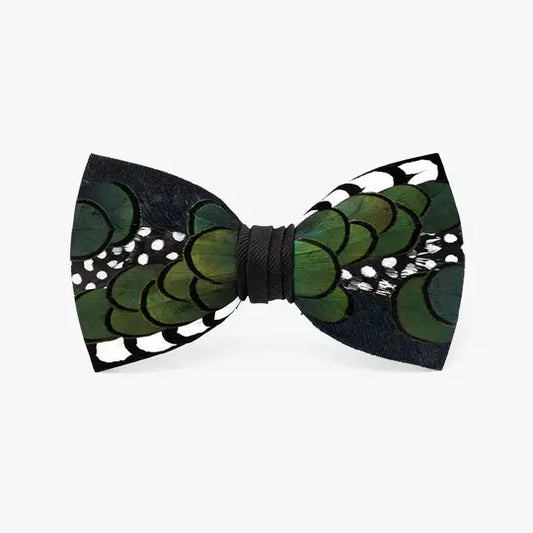Brackish Bondurant Feather Bow Tie