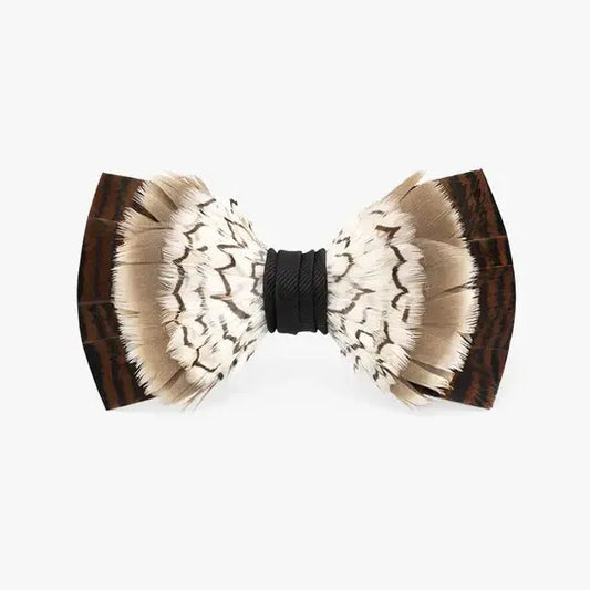 Brackish Savageton Feather Bow Tie