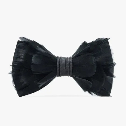 Brackish Rice Feather Bow Tie