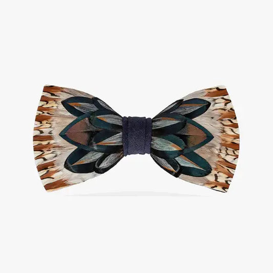 Brackish Amur Feather Bow Tie