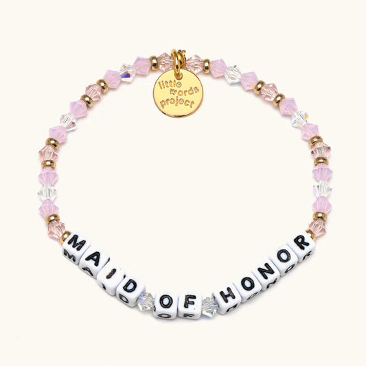 Maid Of Honor Bridal Beaded Stretch Bracelet