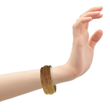 Sundar Bangles Bollywood Set of 3 | Gold Crystal
