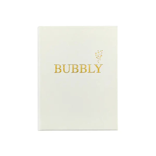 Bubbly Hand Bound Book | Gold Metallic Bonded Leather