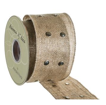 Button Burlap Ribbon | 10y