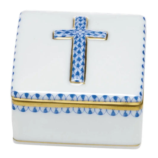 Herend Prayer Box | 2in Blue