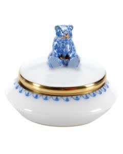 Herend First Curl Box | 2.5in Blue