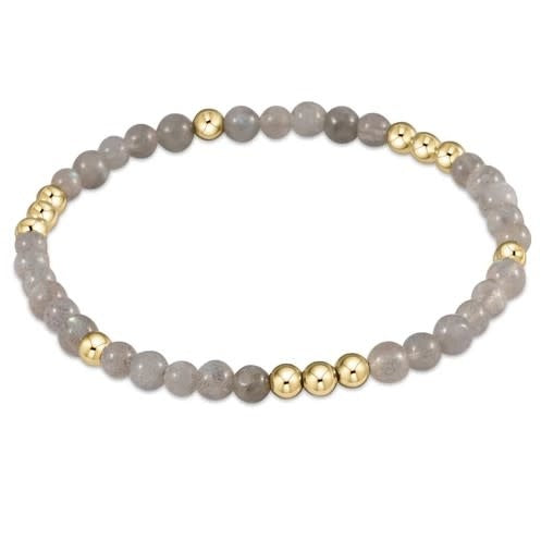 Worthy Pattern 4mm Bead Bracelet Labradorite