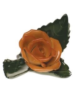 Herend Rose on Leaf | 3in Rust