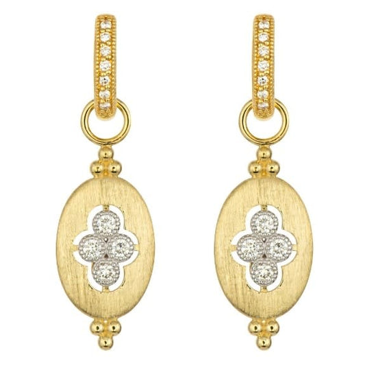 Provence Diamond Oval Earring Charms | 18k Yellow Gold