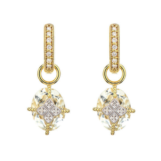 Lisse Oval Stone Lacey Kite Earring Charms