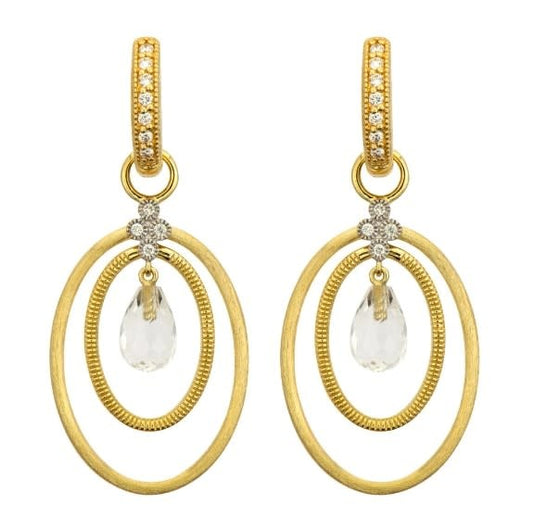 Provence Oval Gold Wire Earring Charms