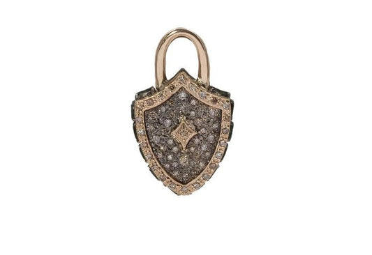 Padlock Shield Charm