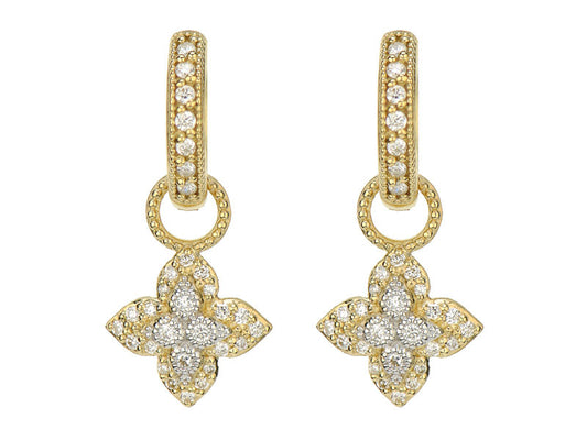 Moroccan Small Pave Flower Earring Charms
