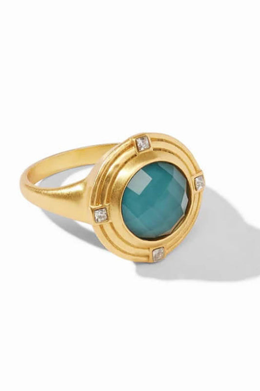 Astor Ring | Iridescent Peacock Blue
