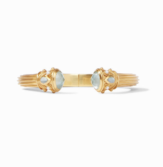 Byzantine Demi Hinge Cuff in Chalcedony
