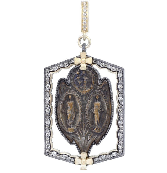 Antique Virgin Mary Medal Pendant