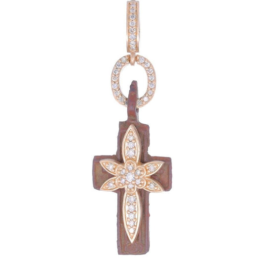Ancient Old Believers Cross + Flower Decal