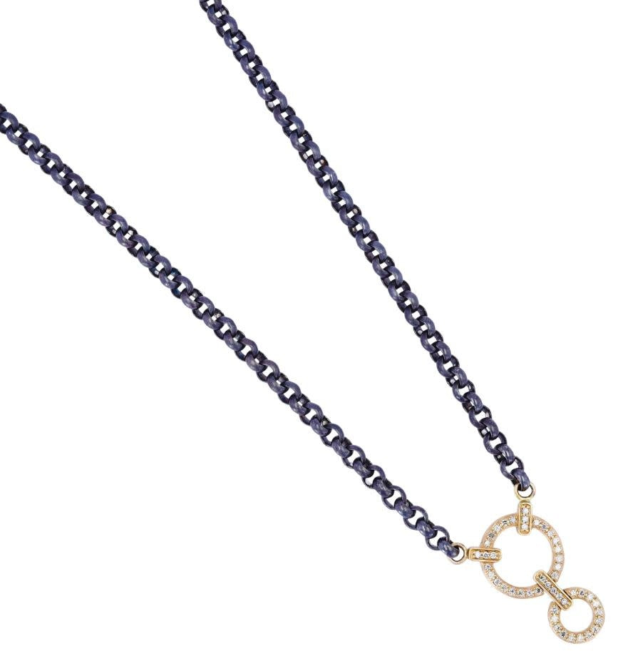 Classic Diamond Double Circle Display Necklace | 16in