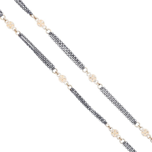 Classic High Polish Cross Station Chain | 18in