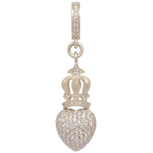 Crowned Puffy Heart Pendant