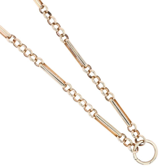 Vintage Look Watch Fab Chain + Openable Ring | 18in 14k