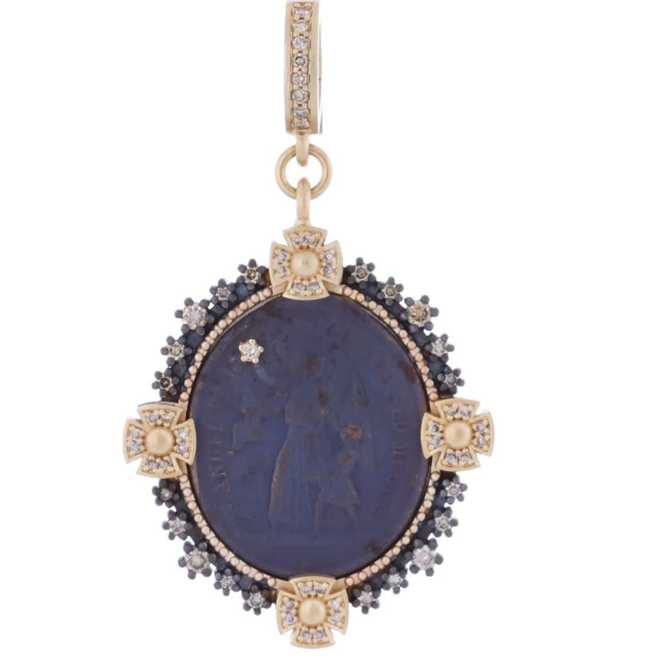 Antique Guardian Angel 14k:4.58g dia:.580tcw
