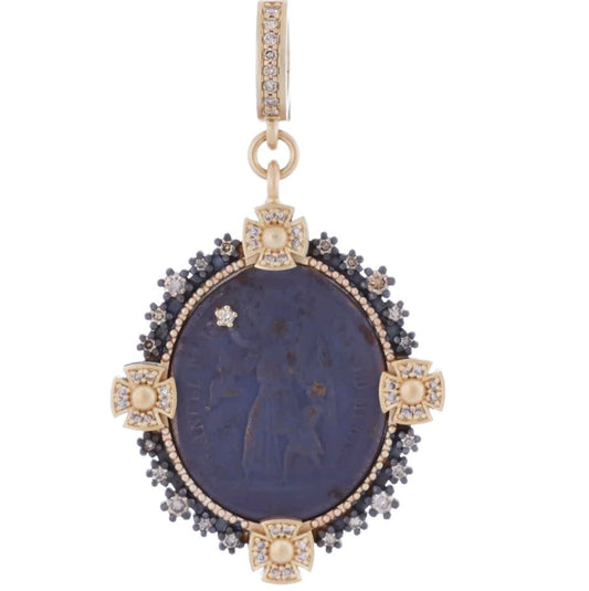 Antique Guardian Angel 14k:4.58g dia:.580tcw