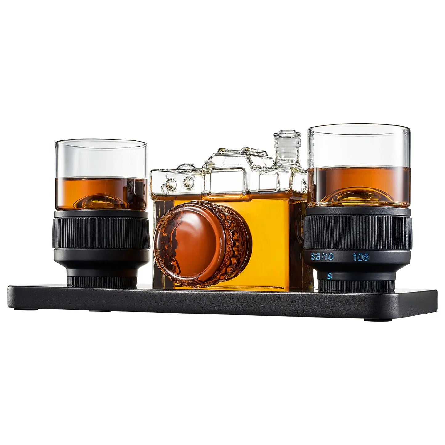 Camera Shaped Whiskey Decanter + Glasses Set | 27.4oz