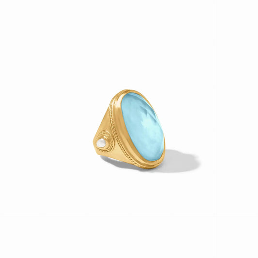 Cannes Statement Ring-Iridescent Capri Blue| SIZE 8