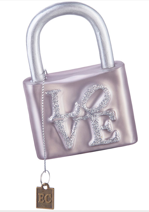 Love Lock Ornament 3.75"