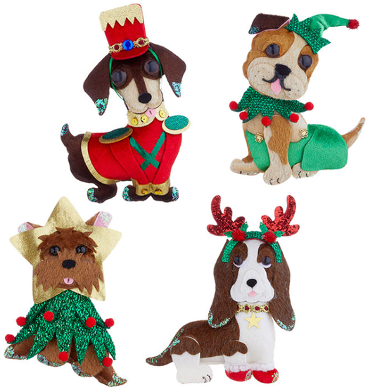 Dog Felt Ornament 7.5"