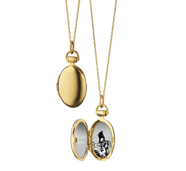 Petite Yellow Gold Anna Locket Necklace
